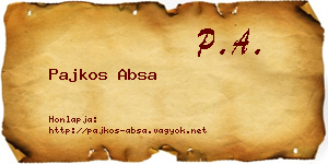 Pajkos Absa névjegykártya